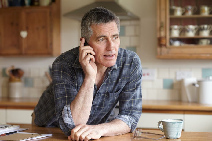 Man talking on phone